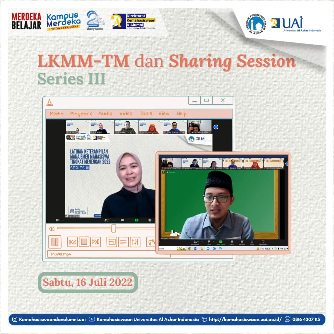 Latihan Keterampilan Manajemen Mahasiswa (LKMM TM) dan Sharing Session Series III
